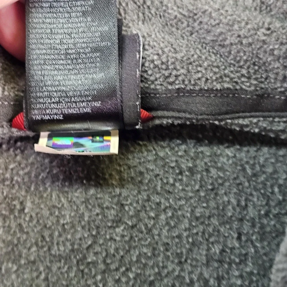 The North Face‎ Fleece Pullover Mens Large Gray Quarter Zip Chest Pocket Panels